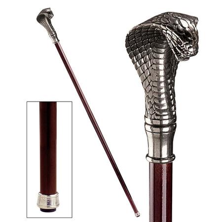 DESIGN TOSCANO The Padrone Collection: Cobra Pewter Walking Stick PA90106